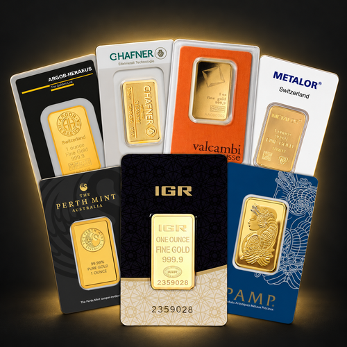 1 Unze Goldbarren – Hersteller nach Verfügbarkeit