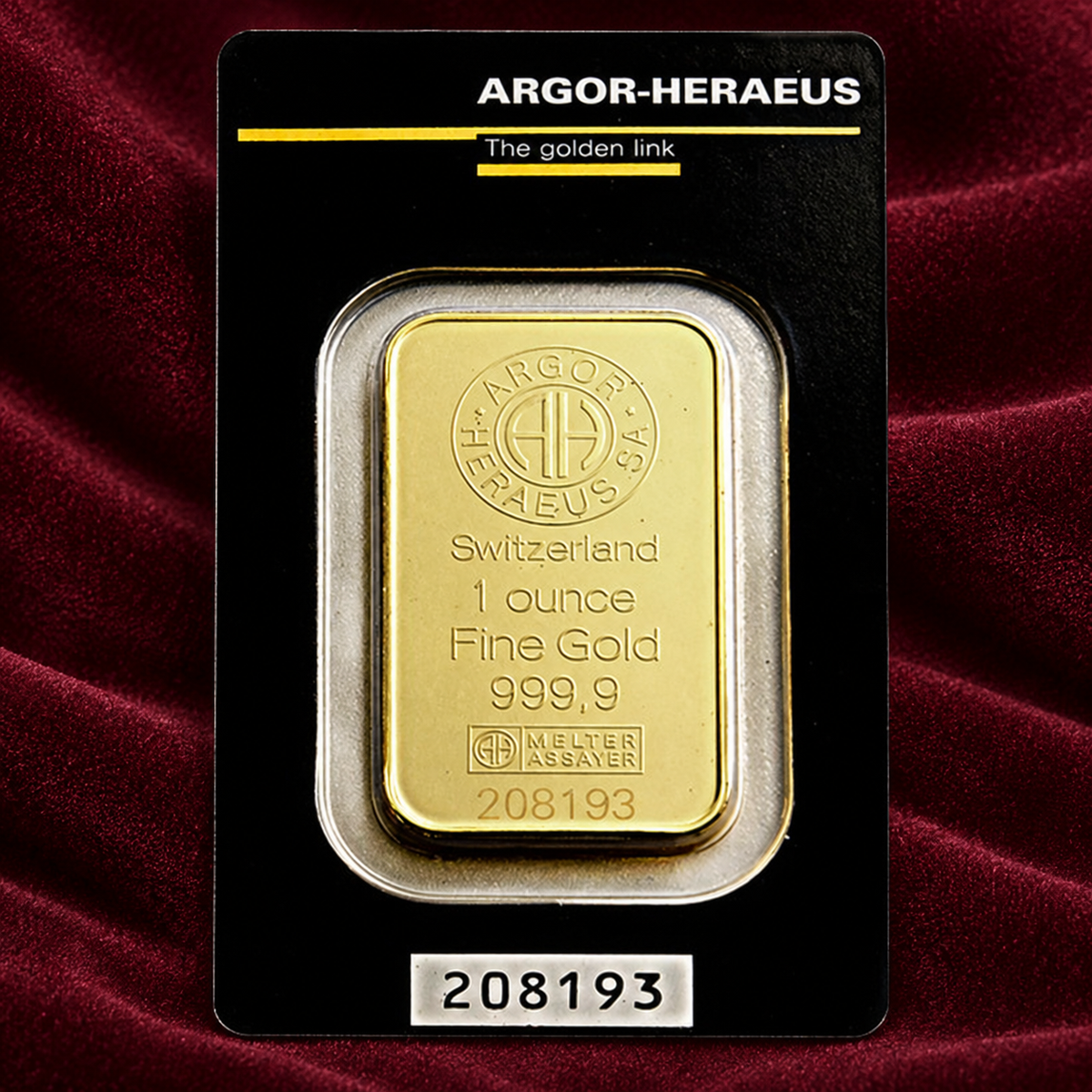 1 oz Goldbarren Argor Heraeus