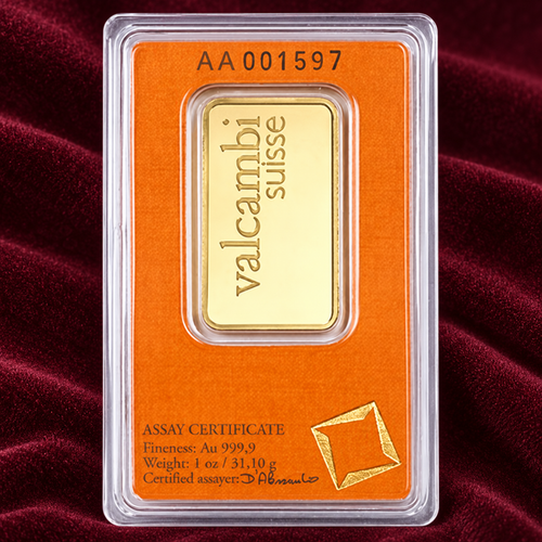 1 oz Goldbarren Valcambi